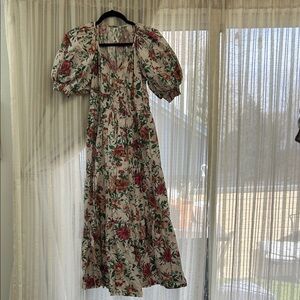 Anthropologie somerset puff sleeve dress